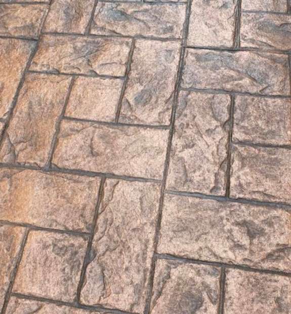 Stamped decorative concrete service image from Stonework's Landscaping